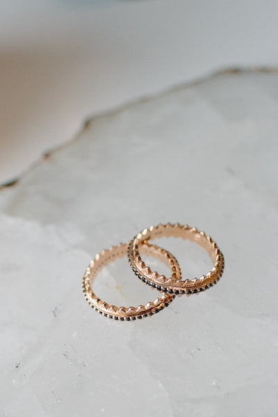Rose Gold Pave Rings