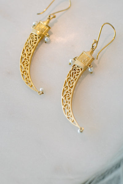 BLCKLAMB Gold Vermeil with Pearl Earrings