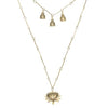 Alkemie gold patina Lotus Buddha necklace