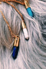 Elle Gold Chain Necklace with Crystal Bullet