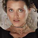 AMBER SCEATS Naomi Double Chain Choker in Gold
