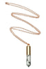 Elle Gold Chain Necklace with Crystal Bullet
