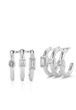 ELIZABETH AND JAMES Roni Hoop Earrings with White Sapphire