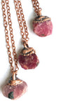 Hawkhouse Raw Ruby Crystal Necklace on 18" Chain