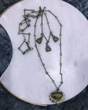 Alkemie gold patina Lotus Buddha necklace