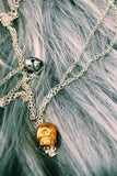 F IS FOR FRANK mini skull necklace