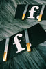 F IS FOR FRANK bar studs in pewter / gold