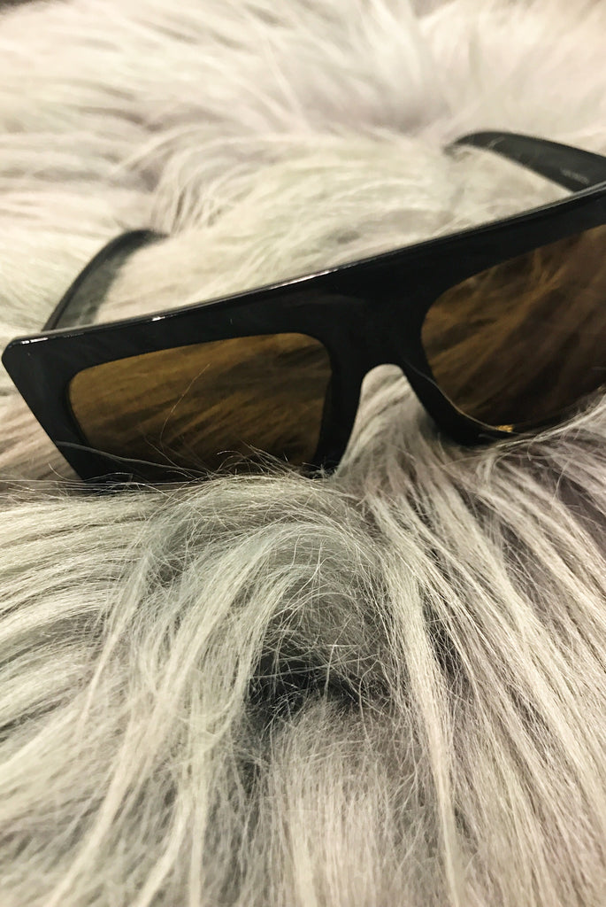 Quay thrill ride square polarised sunglasses in matte black | ASOS