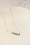 STERLING SILVER INITIAL horizontal bar necklace